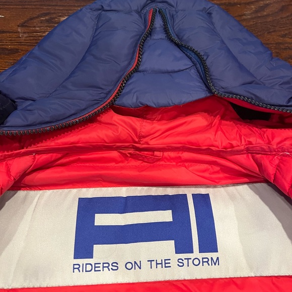 AI Riders on the Storm Boys Micro Ripstop Nylon Down Jacket with Goggles Size 12 - Picture 6 of 9